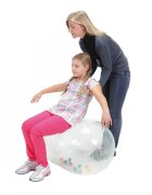 Gymnic Minge aluna fizioterapeutica Physio Activity Roll transparenta diametru 55 cm cu mingi in interior
