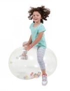 Gymnic Minge aluna fizioterapeutica Physio Activity Roll transparenta diametru 55 cm cu mingi in interior