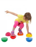 Gymnic Set de 6 semisfere arici proprioceptive cu gaura Multiactiv Stones