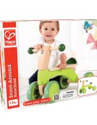 HAPE Ride-On copii fara pedale cu 4 roti fabricat din lemn cu roti silentioase recomandat copiilor de la 12 luni