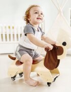 HAPE Ride-On pentru copii din lemn Catel scaun curbat ergonomic rotile din fata se rotesc la 360 de grade recomandat copiilor de la 1 an