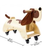 HAPE Ride-On pentru copii din lemn Catel scaun curbat ergonomic rotile din fata se rotesc la 360 de grade recomandat copiilor de la 1 an