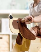 HAPE Ride-On pentru copii din lemn Catel scaun curbat ergonomic rotile din fata se rotesc la 360 de grade recomandat copiilor de la 1 an
