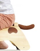 HAPE Ride-On pentru copii din lemn Catel scaun curbat ergonomic rotile din fata se rotesc la 360 de grade recomandat copiilor de la 1 an