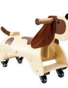HAPE Ride-On pentru copii din lemn Catel scaun curbat ergonomic rotile din fata se rotesc la 360 de grade recomandat copiilor de la 1 an