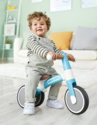 HAPE Tricicleta copii de echilibru cu 3 roti albastru deschis cadru usor de aluminiu scaun reglabil roti fabricate din material spumant TPU moale si flexibil de la 18 luni