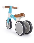 HAPE Tricicleta copii de echilibru cu 3 roti albastru deschis cadru usor de aluminiu scaun reglabil roti fabricate din material spumant TPU moale si flexibil de la 18 luni