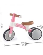 HAPE Tricicleta copii de echilibru cu 3 roti roz deschis cadru usor de aluminiu scaun reglabil roti fabricate din material spumant TPU moale si flexibil de la 18 luni