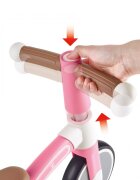HAPE Tricicleta copii de echilibru cu 3 roti roz deschis cadru usor de aluminiu scaun reglabil roti fabricate din material spumant TPU moale si flexibil de la 18 luni