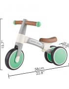 HAPE Tricicleta copii de echilibru cu 3 roti verde deschis cadru usor de aluminiu scaun reglabil roti fabricate din material spumant TPU moale si flexibil de la 18 luni