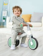 HAPE Tricicleta copii de echilibru cu 3 roti verde deschis cadru usor de aluminiu scaun reglabil roti fabricate din material spumant TPU moale si flexibil de la 18 luni