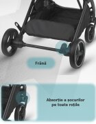 Hapi Carucior pentru copii Marlin Camo Green ultrapliabil cu pliere automata copertina cu protectie UV spatar reglabil pozitie verticala dupa pliere certificat pana la 22 kg