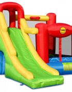 Happy Hop Saltea gonflabil Play Center 6 in 1 cu spaiu de crat loc de joac cu bile co de baschet si tunel