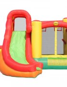 Happy Hop Saltea gonflabila 11 in 1 cu tobogan spatiu de catarat loc de joaca cu bile cos de baschet si darts