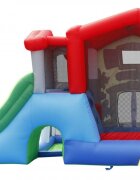Happy Hop Saltea gonflabila Big House cu tobogan loc de joaca cu bile spatiu de catarat loc pentru sarituri si cos de baschet