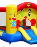 Happy Hop Saltea gonflabila Clovn cu tobogan spatiu pentru sarit si cos de baschet