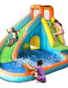Happy Hop Saltea gonflabila cu piscina tun cu apa tobogan si loc de catarat