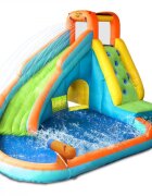 Happy Hop Saltea gonflabila cu piscina tun cu apa tobogan si loc de catarat