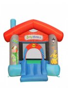 Happy Hop Saltea gonflabila Fun House cu tobogan loc pentru sarituri si cos de baschet