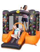 Happy Hop Saltea gonflabila interactiva Kidz Rock cu loc pentru sarituri tobogan si 6 paduri cu lumini si sunete