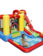 Happy Hop Saltea gonflabila JumpSplash cu piscina tun cu apa tobogan si spatiu de catarat
