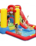 Happy Hop Saltea gonflabila JumpSplash cu piscina tun cu apa tobogan si spatiu de catarat