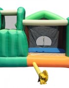 Happy Hop Saltea gonflabila Jungle cu spatiu de catarat cos de baschet tobogan si loc pentru sarituri
