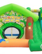 Happy Hop Saltea gonflabila Jungle cu spatiu de catarat cos de baschet tobogan si loc pentru sarituri