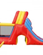 Happy Hop Saltea gonflabila Mega Slide cu doua tobogane spatiu de catarat tunel si loc pentru sarituri