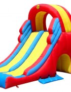 Happy Hop Saltea gonflabila Mega Slide cu doua tobogane spatiu de catarat tunel si loc pentru sarituri