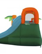Happy Hop Saltea gonflabila Oasis 7 in 1 loc de joaca cu bile tun cu apa spatiu de catarat doua tobogane 30 bile plastic incluse