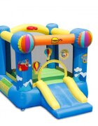Happy Hop Saltea gonflabila Party Clouds cu loc pentru sarituri si tobogan