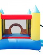 Happy Hop Saltea gonflabila Play Center 4 in 1 cu tobogan loc de joaca cu bile si cos de baschet