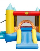 Happy Hop Saltea gonflabila Play Center 4 in 1 cu tobogan loc de joaca cu bile si cos de baschet