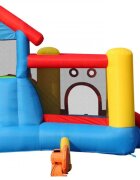 Happy Hop Saltea gonflabila Play Center 7 in 1 cu doua tobogane spatiu de catarat loc pentru sarituri si loc de joaca cu bile
