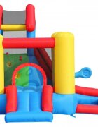 Happy Hop Saltea gonflabila Play Center 7 in 1 cu doua tobogane spatiu de catarat loc pentru sarituri si loc de joaca cu bile