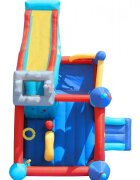 Happy Hop Saltea gonflabila Playcenter 13 in 1 cu doua tobogane spatiu pentru catarat loc pentru sarituri loc de joaca cu bile cos baschet si obstacole