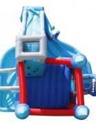 Happy Hop Saltea gonflabila Splash Park cu doua tobogane spatiu de catarat tun cu apa loc pentru sarituri cos de baschet si darts
