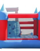 Happy Hop Saltea gonflabila Splash Park cu doua tobogane spatiu de catarat tun cu apa loc pentru sarituri cos de baschet si darts