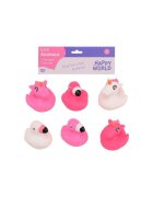 Happy World Jucarii de baie cu flamingo si unicorni din cauciuc roz