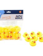 Happy World Set 8 ratuste de baie din cauciuc Galben