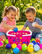 Hashtag Toys Set de joaca cu cosulet si bile colorate