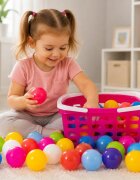 Hashtag Toys Set de joaca cu cosulet si bile colorate