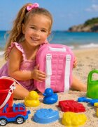 Hashtag Toys Set micul calator rucsac roz pentru nisip