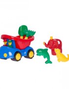 HEMAR Kit de joaca pentru nisip si autobasculanta cu pasageri 36 x 22 x 23 cm