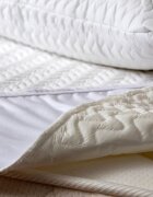 Homibon Husa impermeabila matlasata Premium pentru saltea Alb 120x200+30 cm anti acarieni lavabila la masina bumbac cu membrana TPU