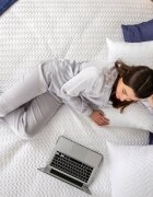Homibon Husa impermeabila matlasata Premium pentru saltea Alb 120x200+30 cm anti acarieni lavabila la masina bumbac cu membrana TPU