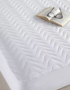 Homibon Husa impermeabila matlasata Premium pentru saltea Alb 120x200+30 cm anti acarieni lavabila la masina bumbac cu membrana TPU