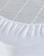 Homibon Husa impermeabila matlasata Premium pentru saltea Alb 120x200+30 cm anti acarieni lavabila la masina bumbac cu membrana TPU