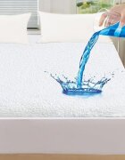 Homibon Husa impermeabila pentru saltea Alb 120x200+30 cm anti acarieni lavabila la masina bumbac cu membrana TPU